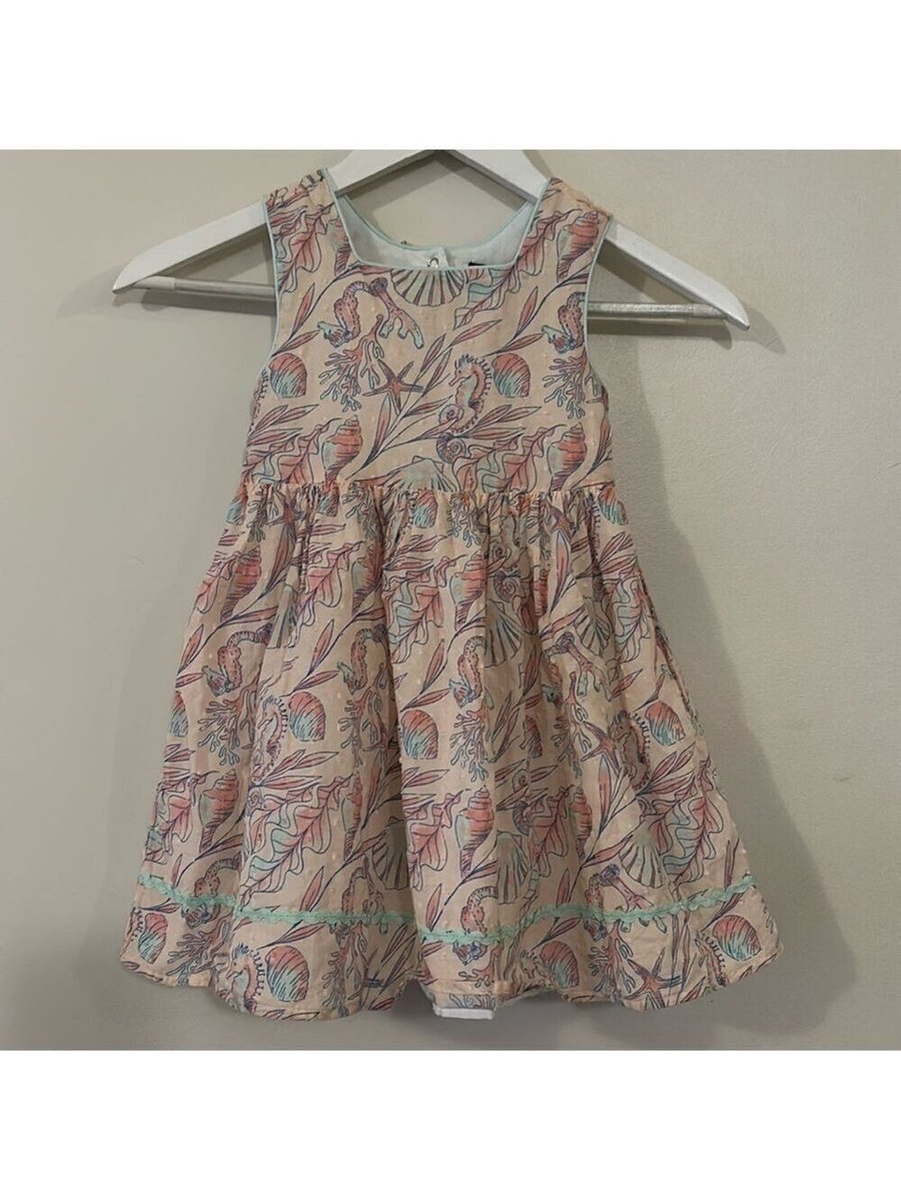 Cynthia Rowley Seashell Fit & Flare Pastel Cut Out Back Sleeveless Toddler Dress